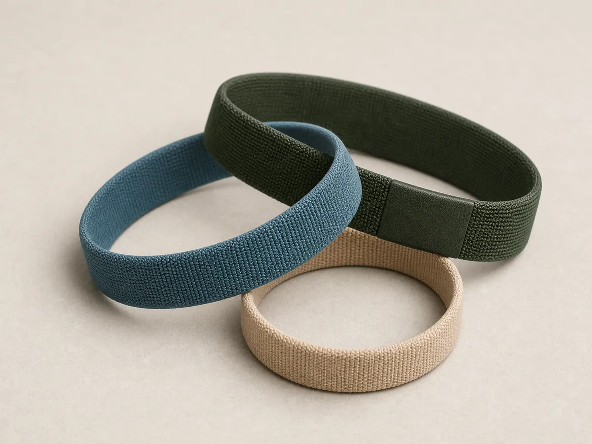 Cloth stretch wristband, product photograph